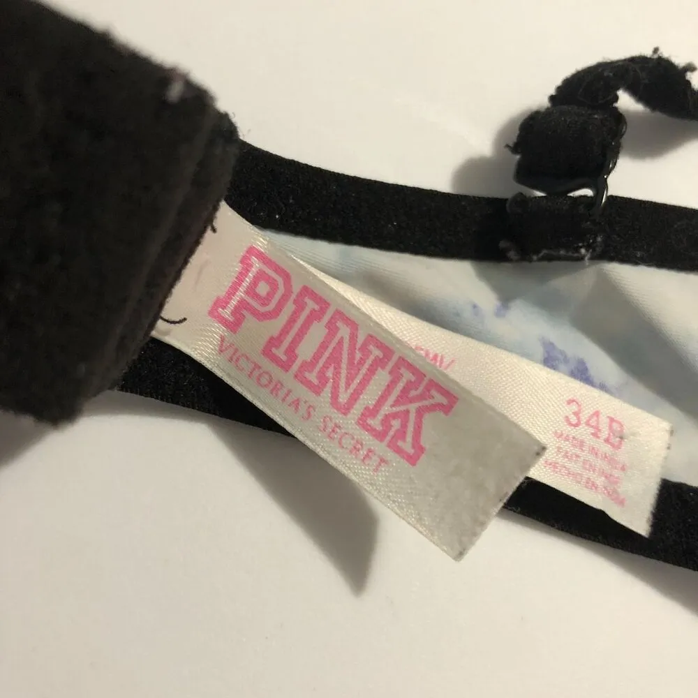 PINK Victoria's Secret Bra Wear Everywhere Demi Tie Dye Blue 34B - Image 4