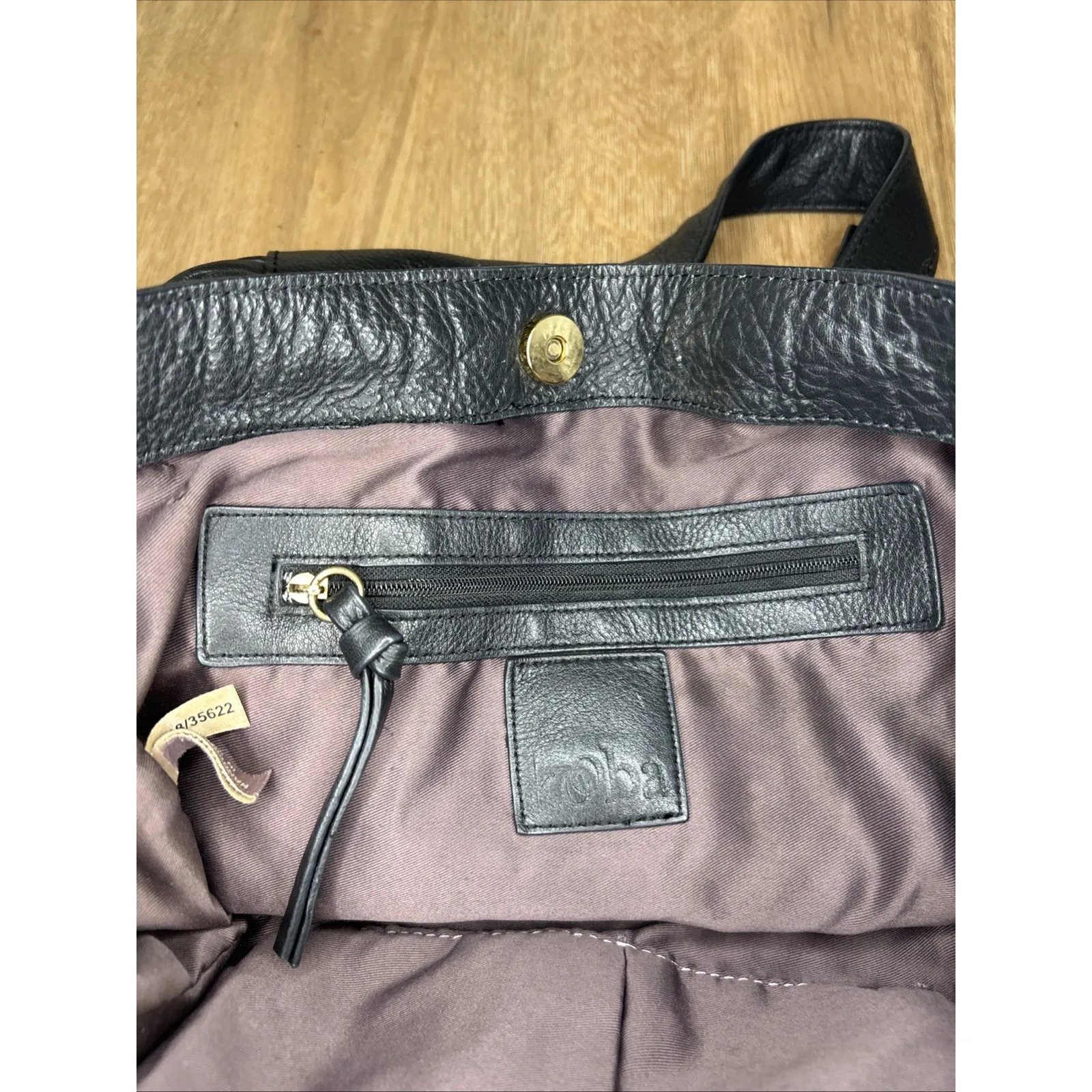 Kooba Large Black Soft Leather Tote Bag Shoulder Purse Handbag Boho Adjustable - Image 5