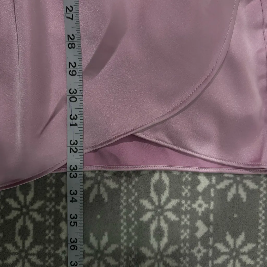 ZARA NWOT  Satin Effect Short Pink Dress Size‎ Medium - Image 12