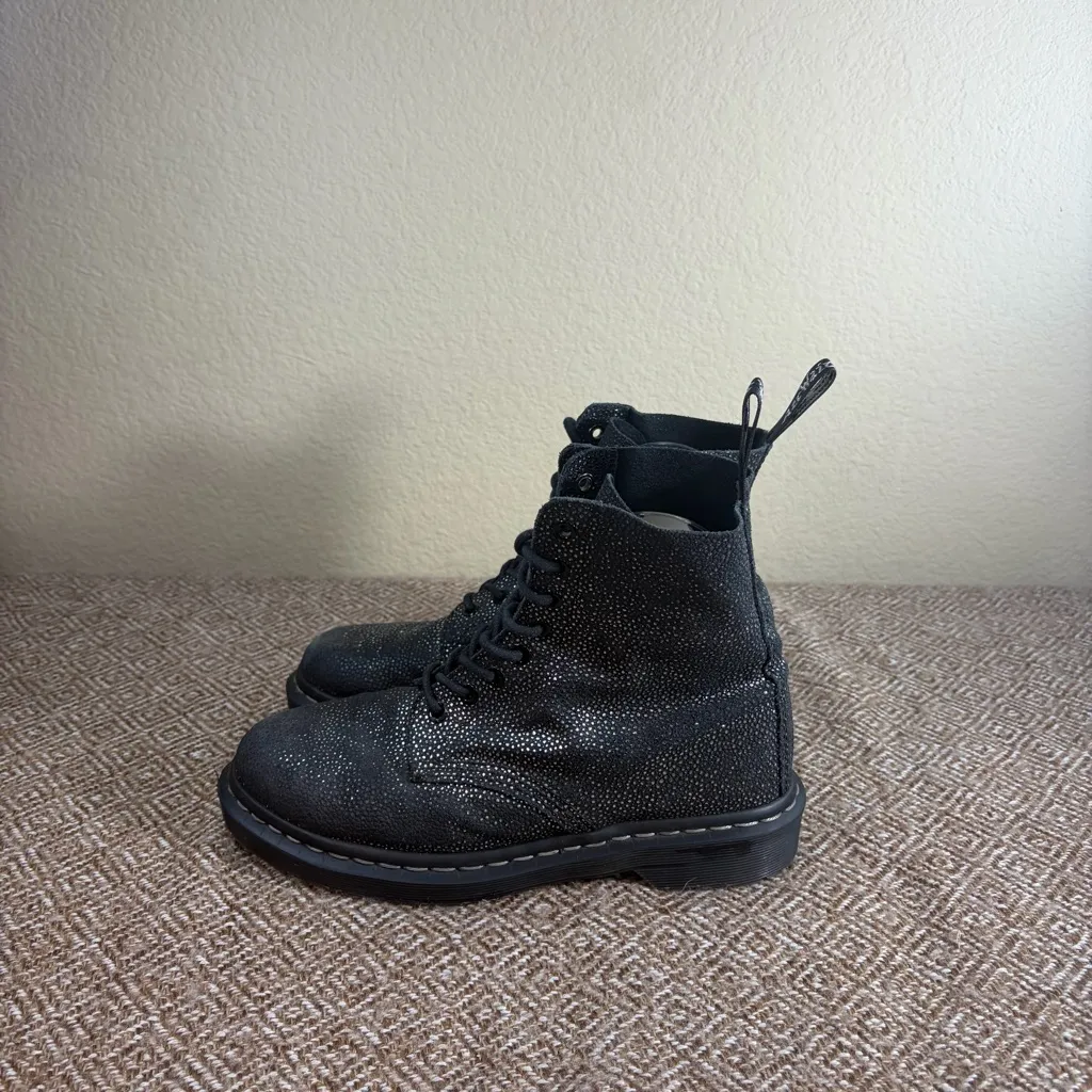 Dr Doc Martens Boots Womens SZ 7 EU 38 Pascal Black Leather Goth Grunge Punk - Image 4