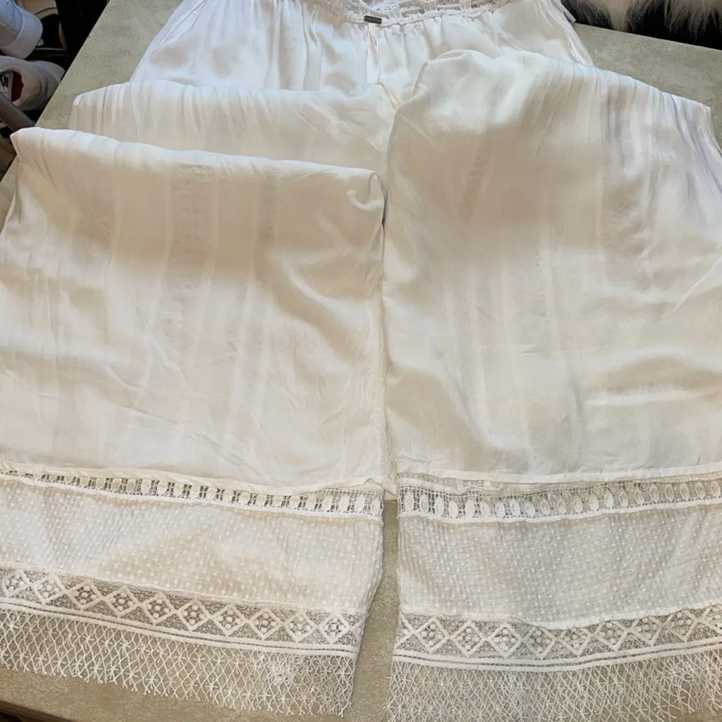 Free People White Tiered Ruffle Jumpsuit - Image 11