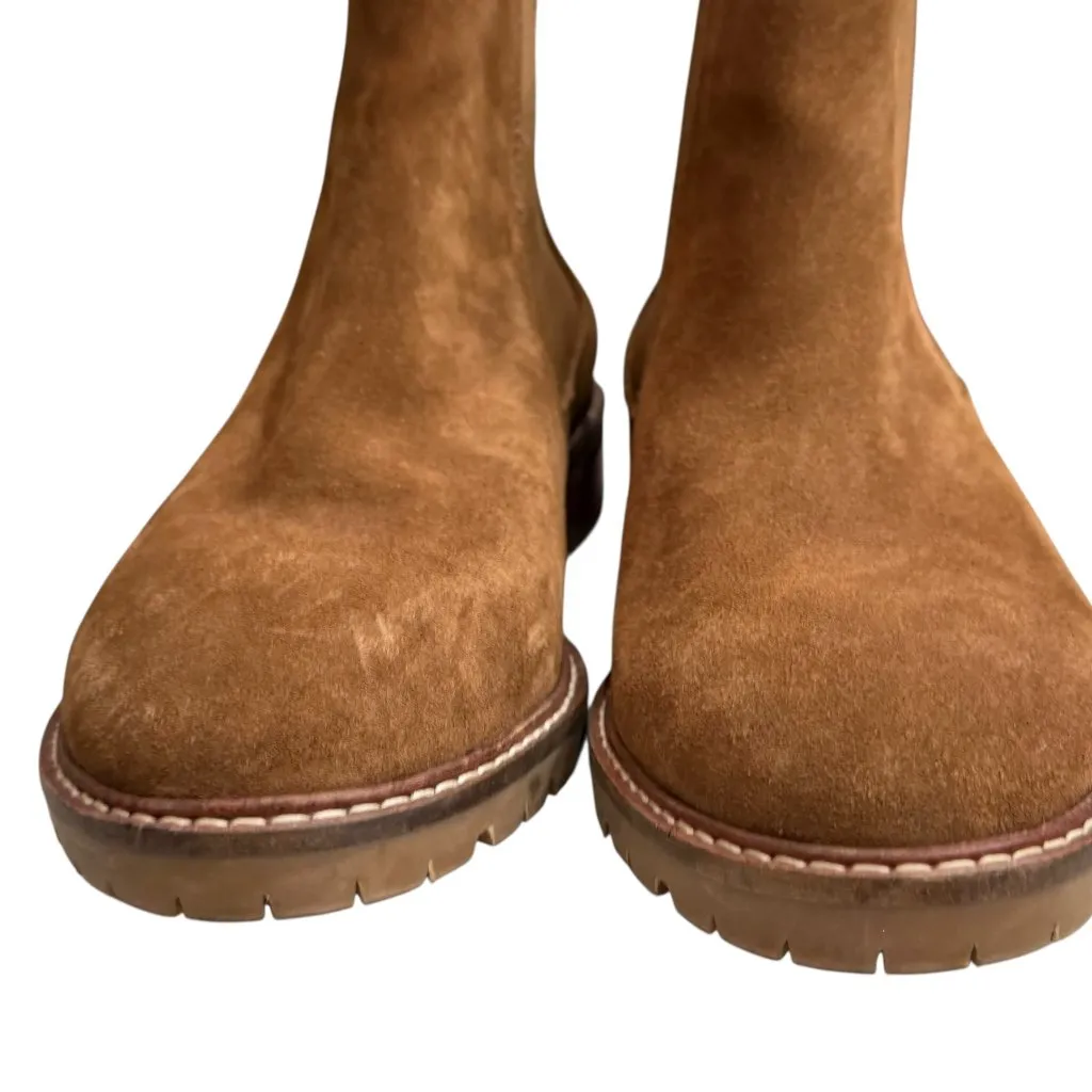 Steve Madden Leopold Chelsea Booties Womens 7.5 Chestnut Brown Suede Leather - Image 6