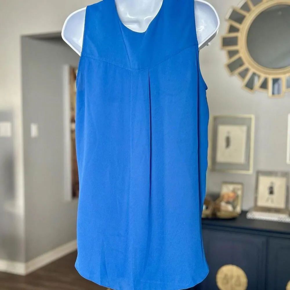 Violet and Claire Women’s Sheer Royal Blue Tank Blouse Size M - Image 3
