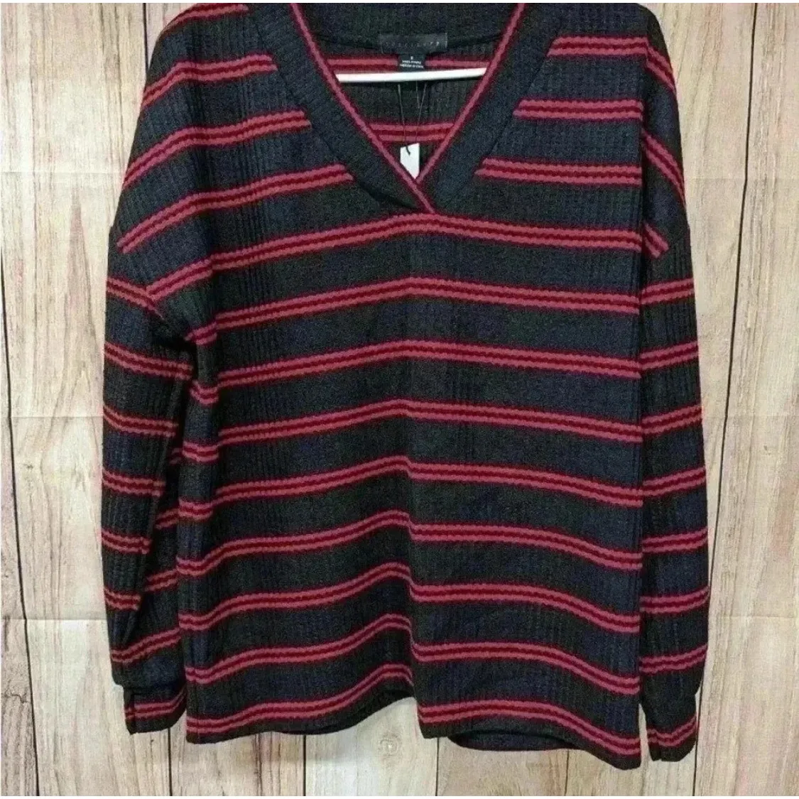 Sanctuary Striped V Neck Long Sleeve Casual Top Women Size S - Image 2
