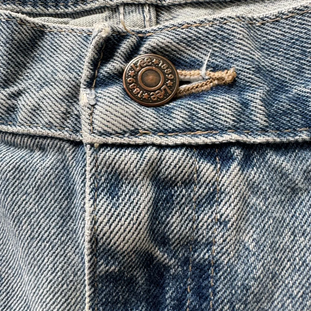 Vintage Lee Light Wash Straight Leg Mom Jeans 16” Waist Fits Size 8-10 - Image 8