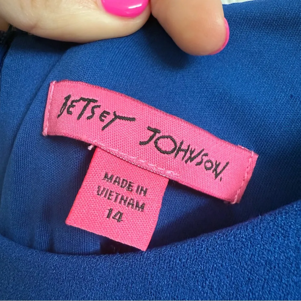 Betsey Johnson Scuba Crepe Dress, Ocean, Women's 14 BNWT - Image 4