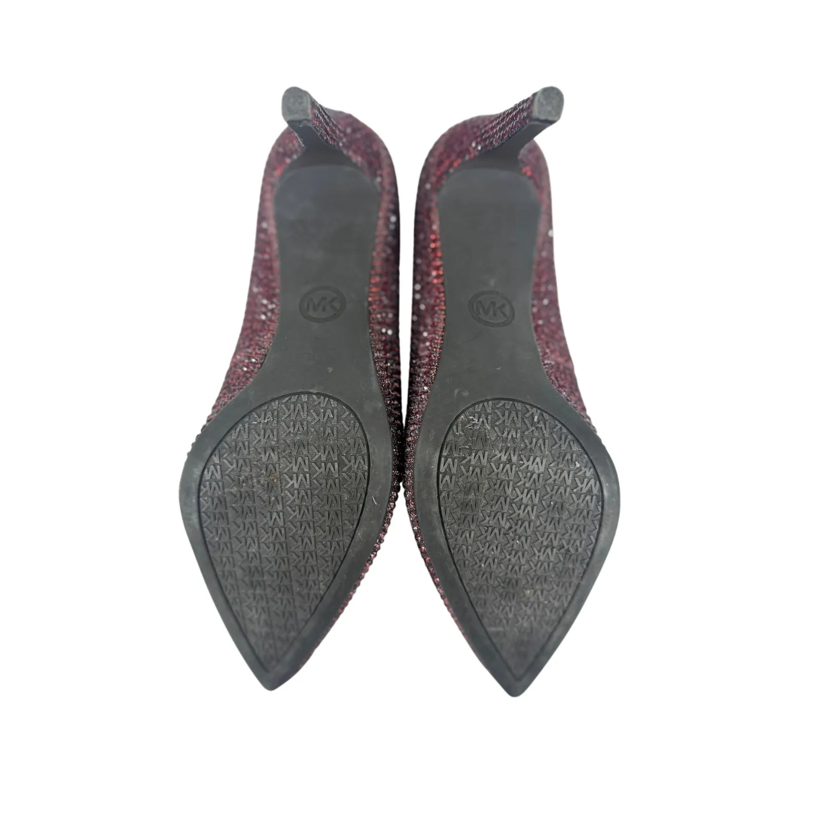 Michael kors Dorthy Red Embellished Ruby Red Pointed Toe Heels Size 9.5 - Image 6