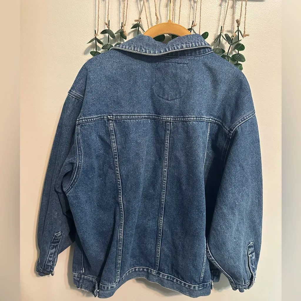 Vintage Rare 90s Keds Cotton Oversized Button up Denim Jacket - Image 3