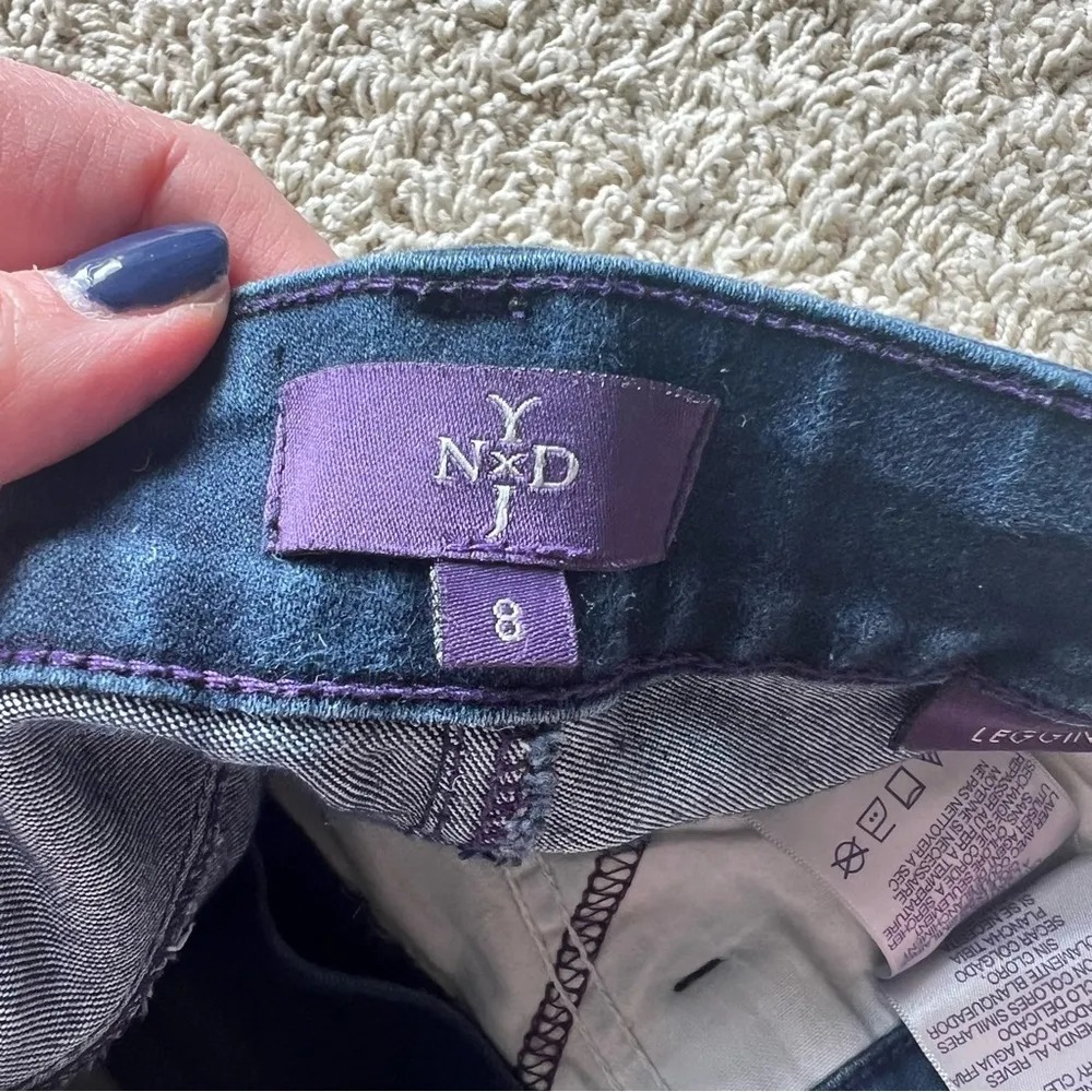 NYDJ Denim Blue Stretch Leggings Jeans Size 8 Lift Tuck Technology Spand… - Image 3