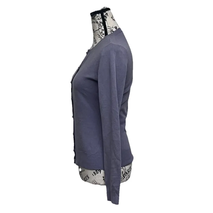 New York & Company Purple Button Front Cardigan Women’s S Soft Knit Classic - Image 4