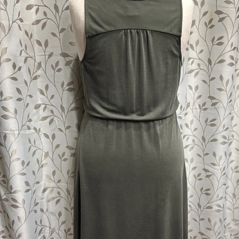 A New Day Green Sleeveless Plunge Mini Dress - Image 3