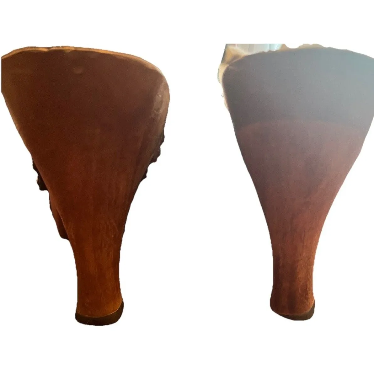 Vintage MIA Wooden Black Leather Strappy Slingback Heel Sandal Women's Size 6 - Image 3