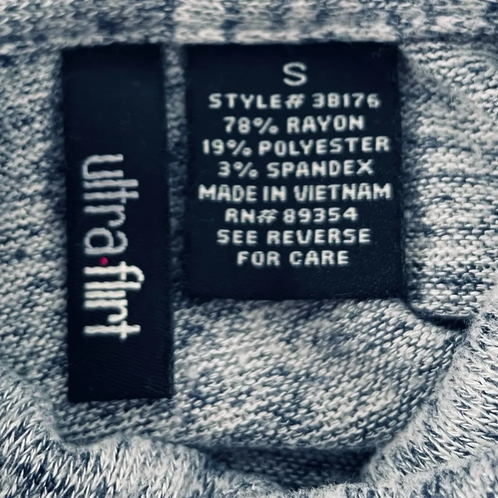 Ultra Flirt Cowl Neck Sweater Blue Gray Size Small - Image 6