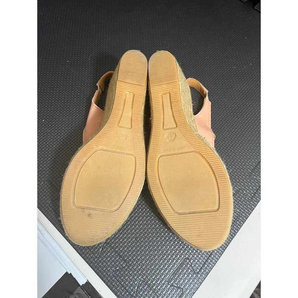 Anthropologie Naguisa Ruca Wedge Espadrilles Sandal Leather Womens Size 41 US 11 - Image 6