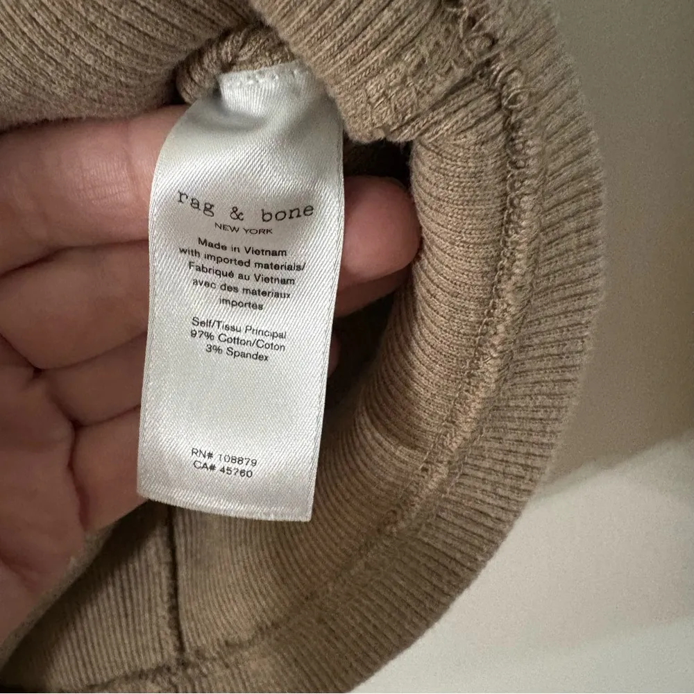 rag & bone Tan V-Neck Sweater Fine Knit - Image 11