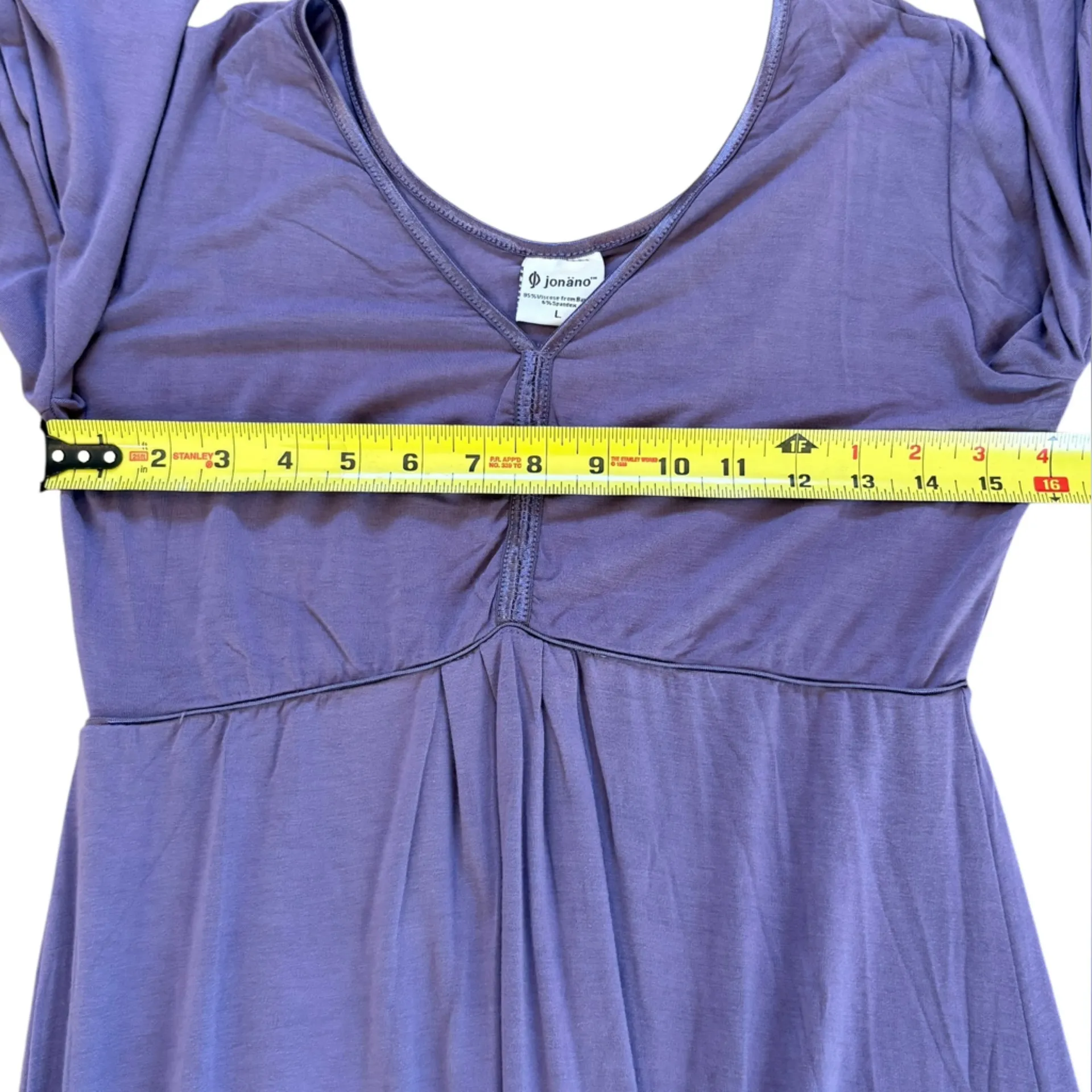 Jonano Angel Tunic Dress Bamboo Purple Womens Size Large Fairy Angel Boho Witch - Image 10