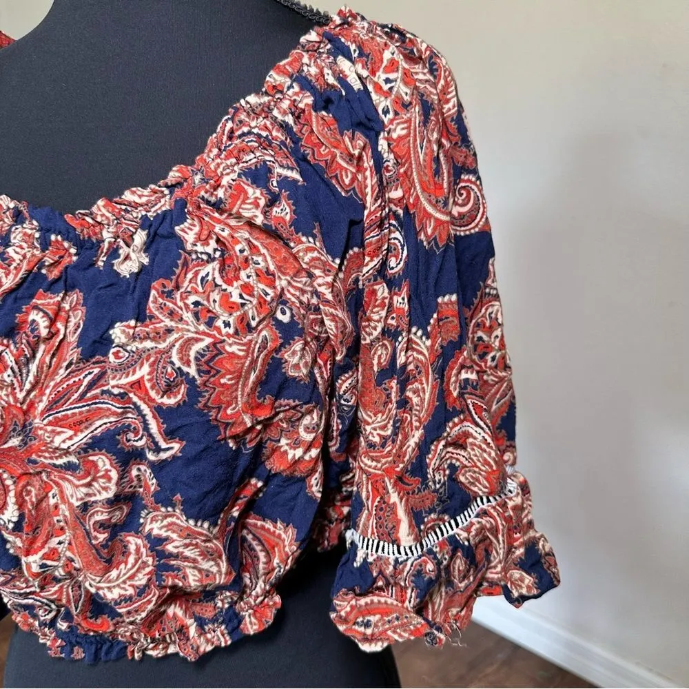 Sans Souci Flutter Sleeve Crop Blouse L - Image 3