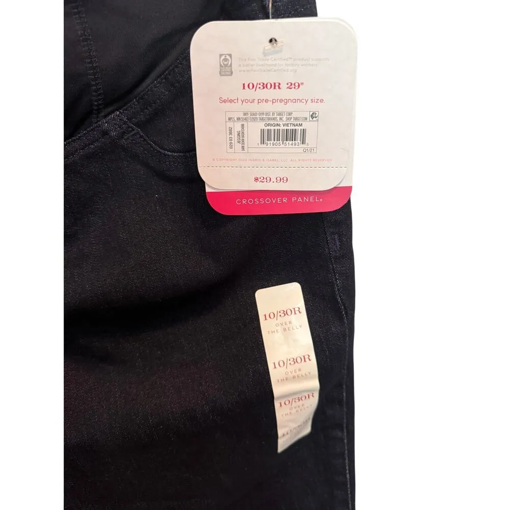 Ingrid Isabel Maternity Over The Belly Jeggings Denim Jeans Size 10/30 Blue NWT - Image 3