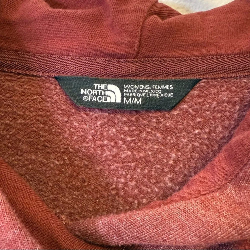 The North Face Hoodie Heathered Burgundy Metallic Logo Women’s Size Medium - Image 5