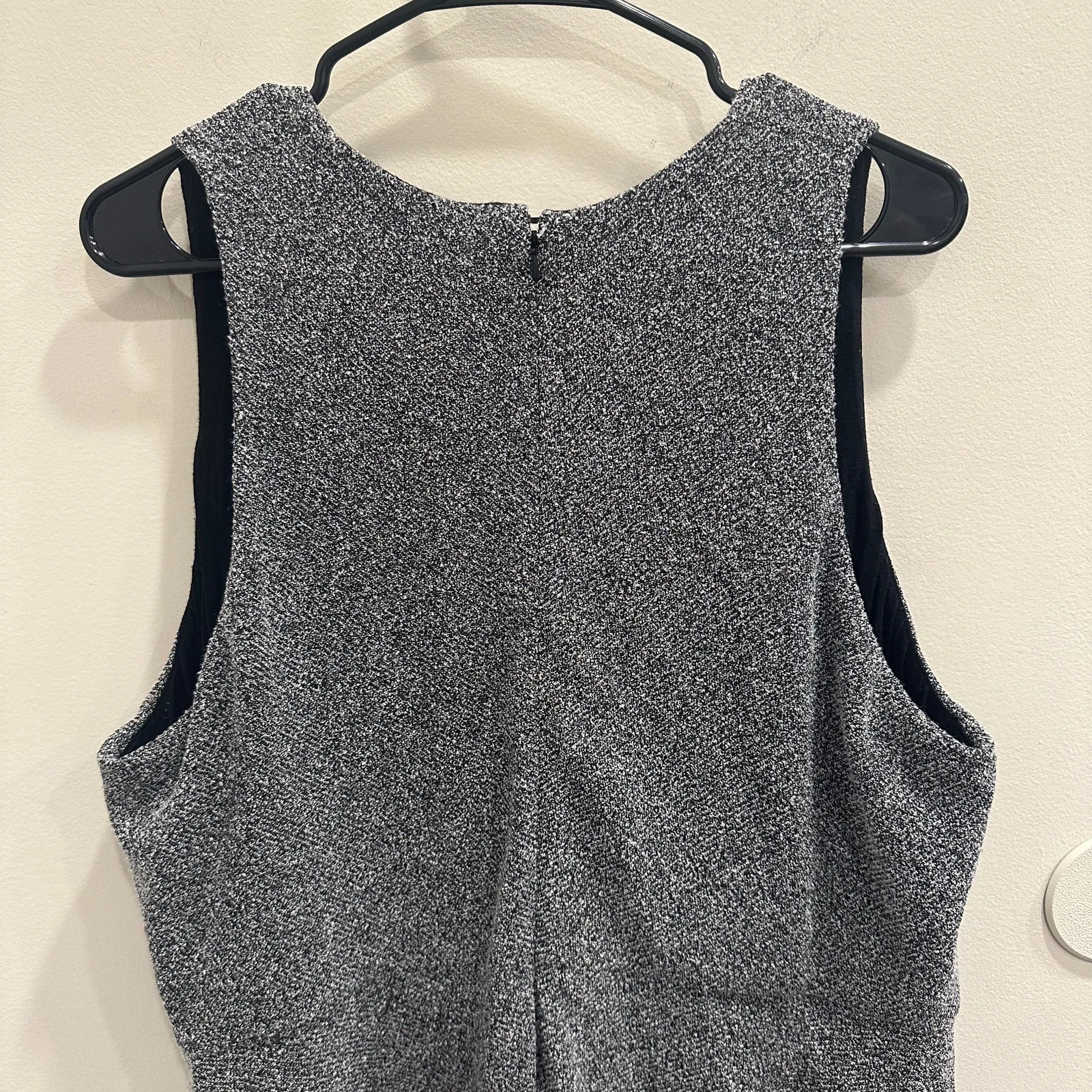 Hutch Sleeveless Textured Tweed Fit & Flare Dress Gray Black Plus 2X Party Work - Image 7