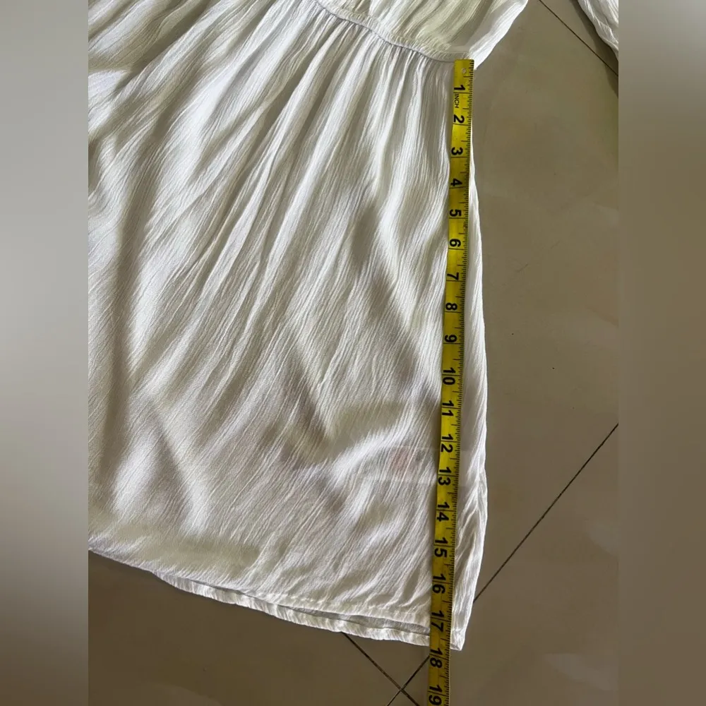 TopShop white cover or dress  Short Sleeves embroidered Dress M viscoses - Image 13