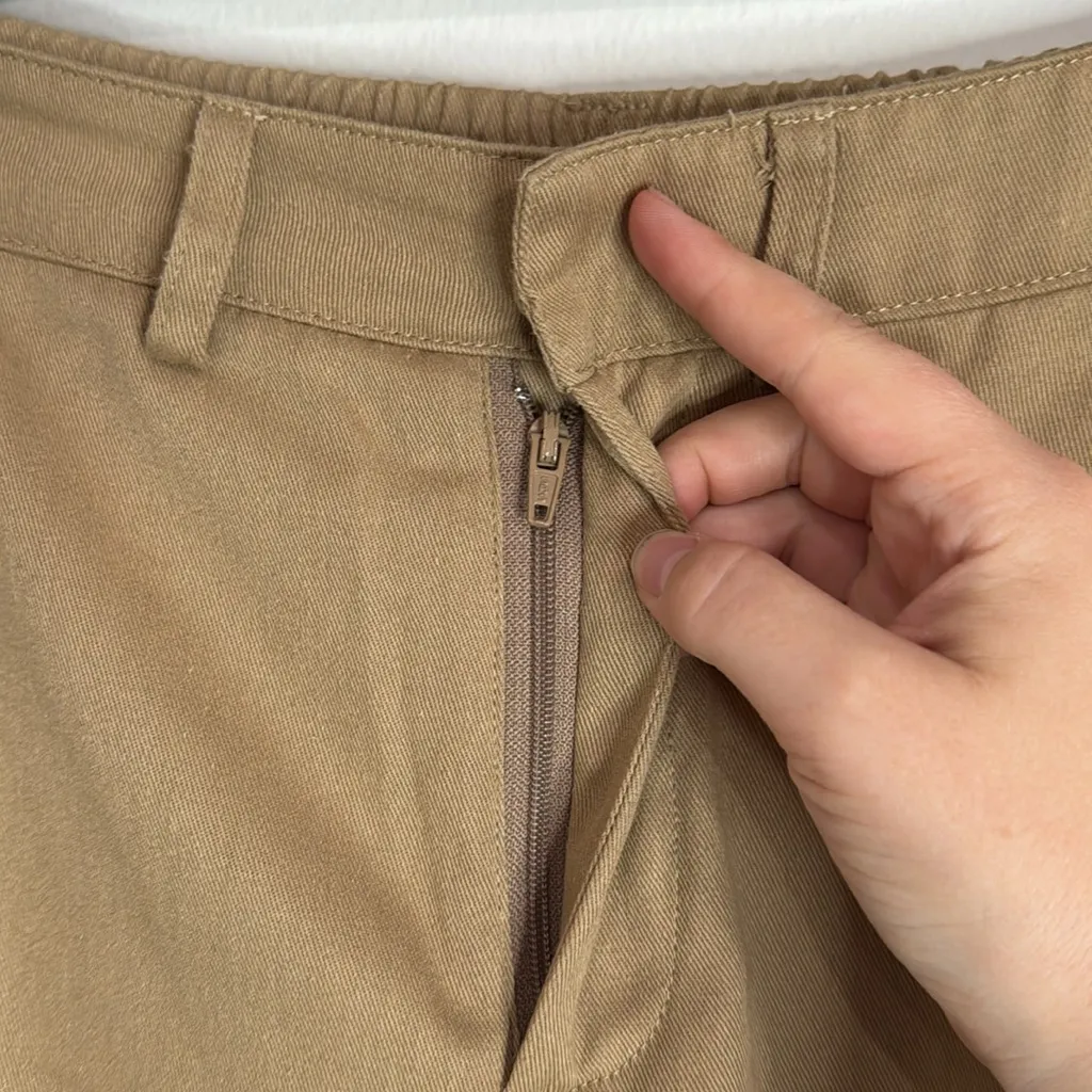 Heartloom Women’s Ginger Mustard Cargo Pants Adjustable Ankles no belt size L - Image 6