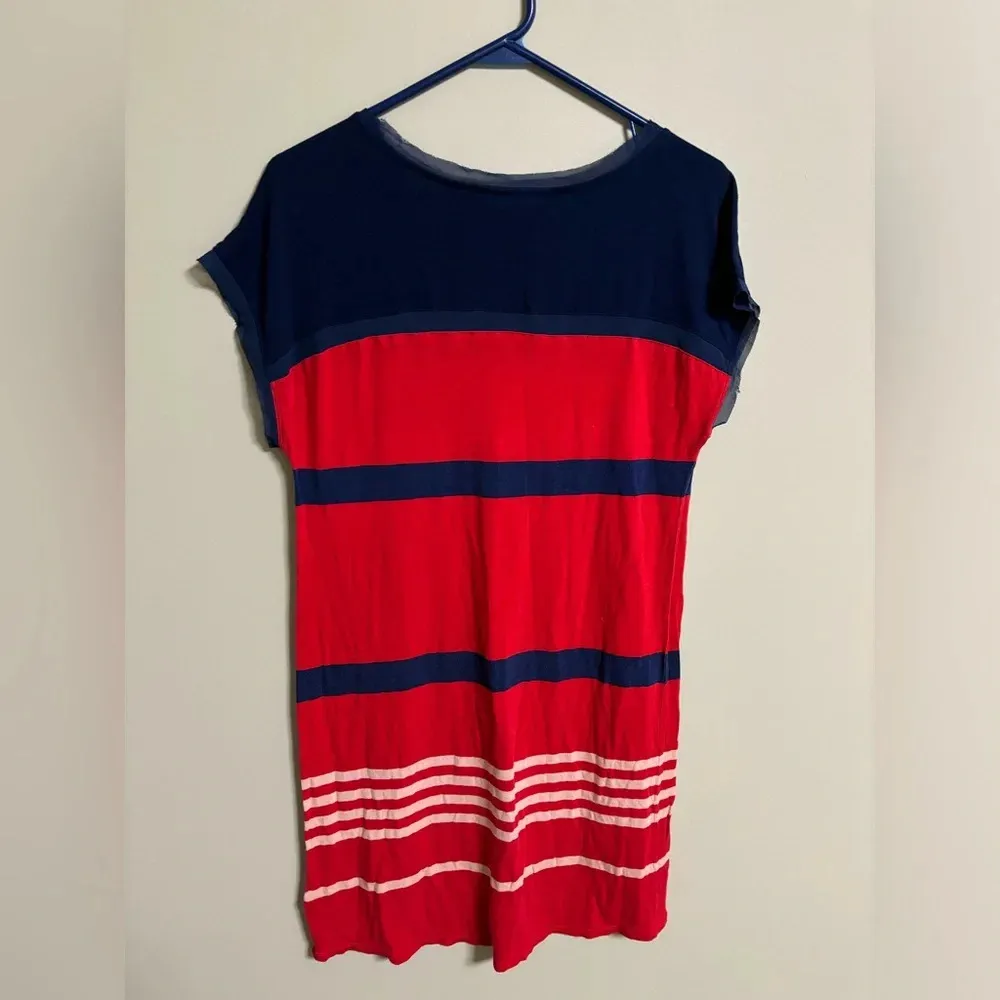Jason Wu Target Dress Medium Red Striped Lightweight Casual Blue Jersey Shift - Image 2