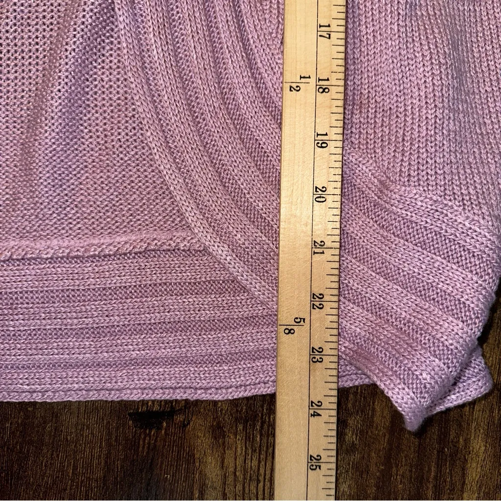 Croft & Barrow Sweater Women's XL Lavender Herb Open Front Cardigan NEW - Image 6