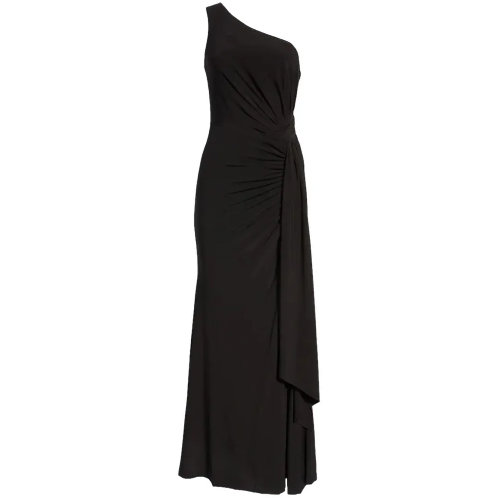 Vince Camuto Black One-Shoulder Pleated Waist Gown 6 NWOT - Image 13