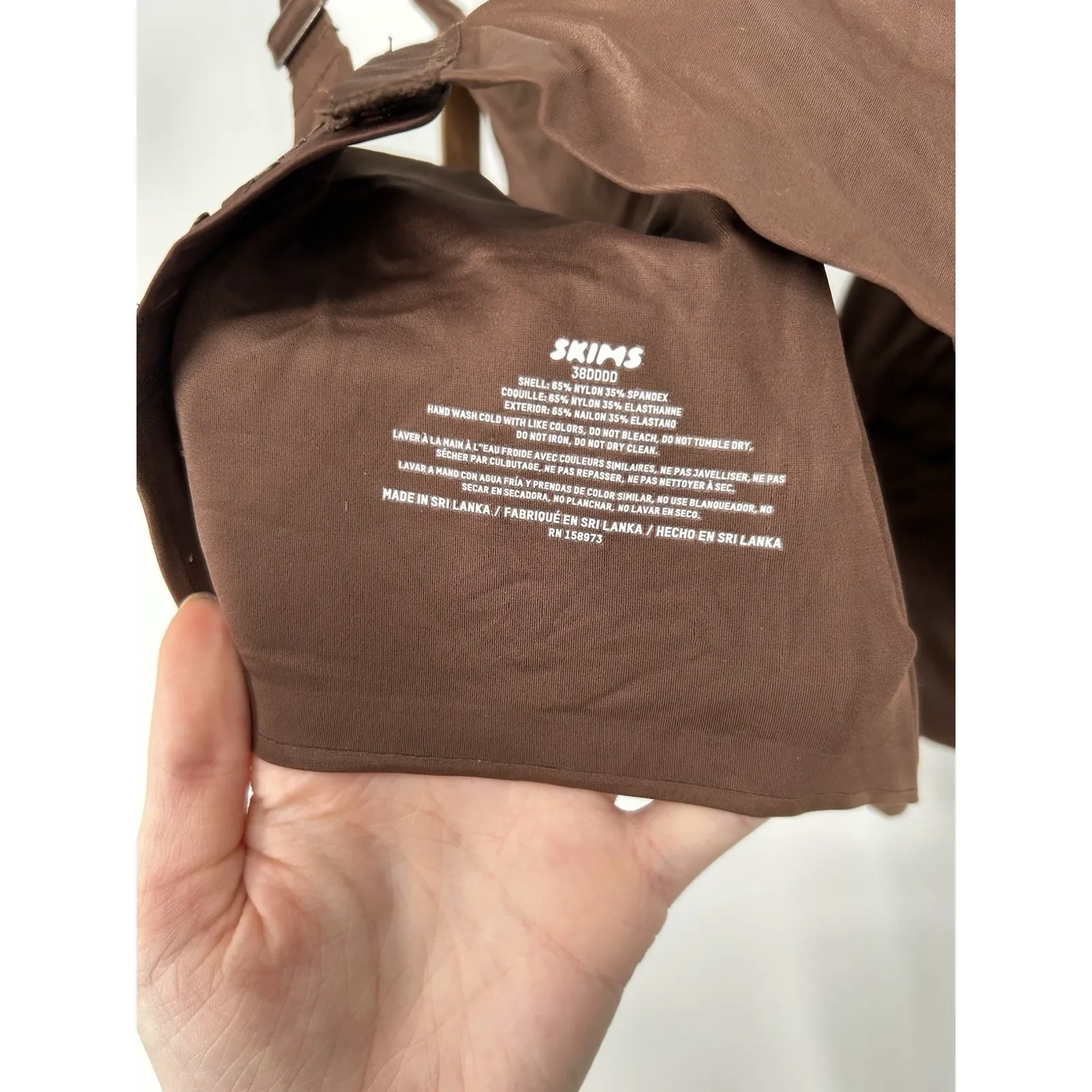 Skims Smoothing Intimates Full Coverage Unlined Bra Underwire Cocoa Brown 38DDDD - Image 4