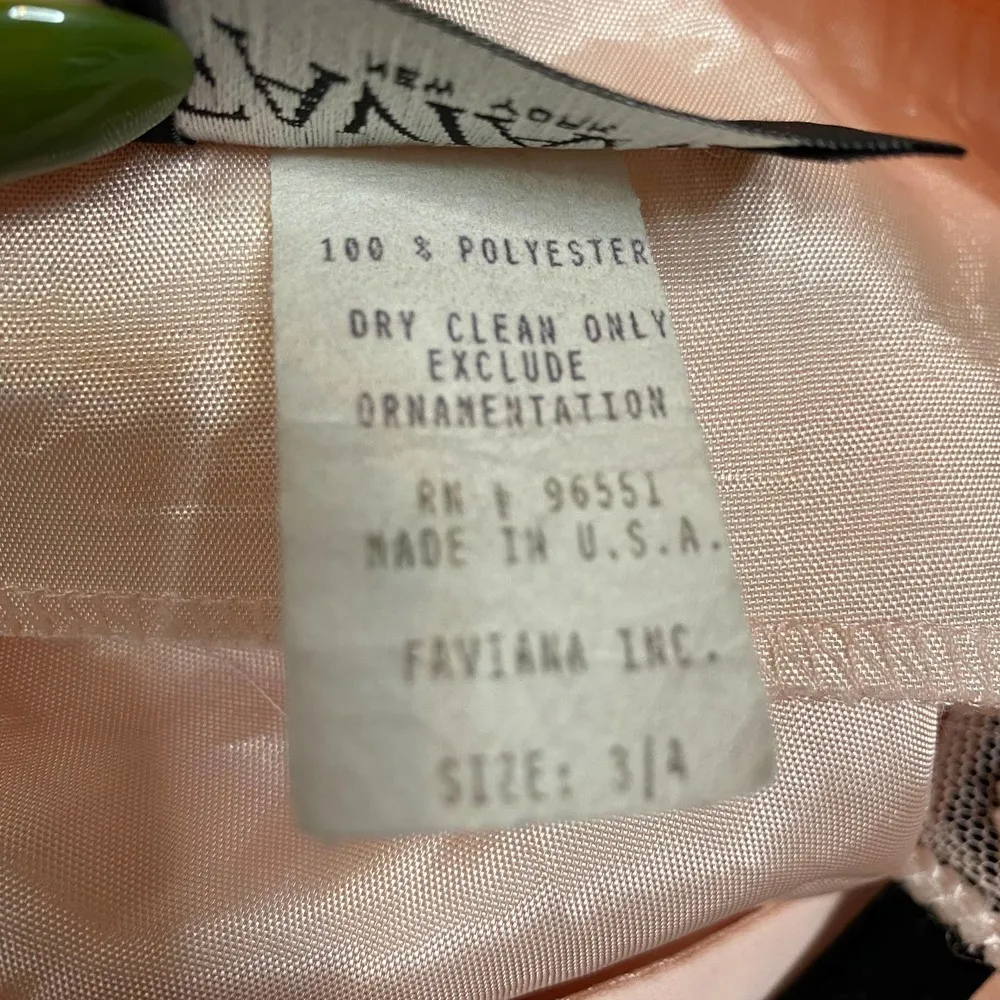 Vintage 90s Y2k Faviana Baby Pink Halter Neck Beaded Semi Formal Gown Dress 6 - Image 8