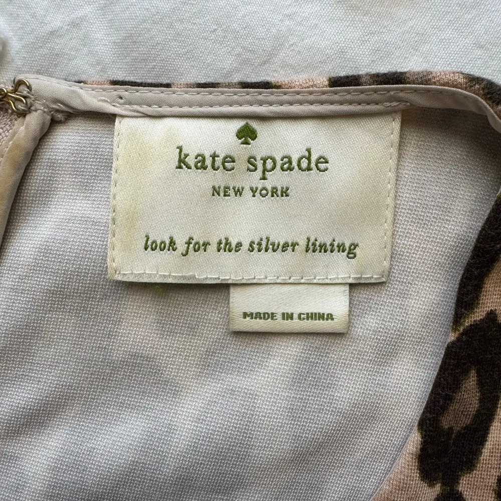 Kate Spade Autumn Leopard Print Fit and Flare Dress Size M/L - Image 8