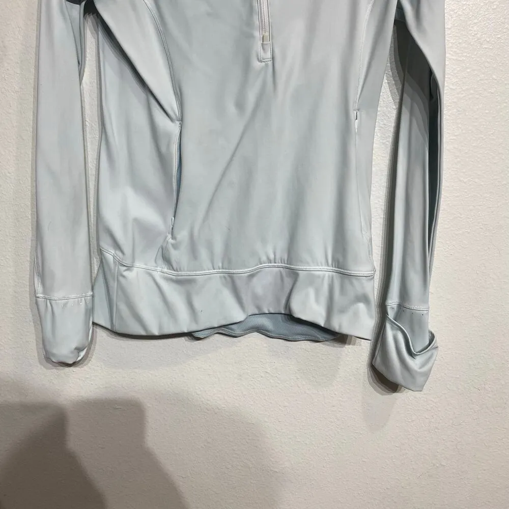 Athleta Light Blue Quarter Zip Top Sz XS - Image 3