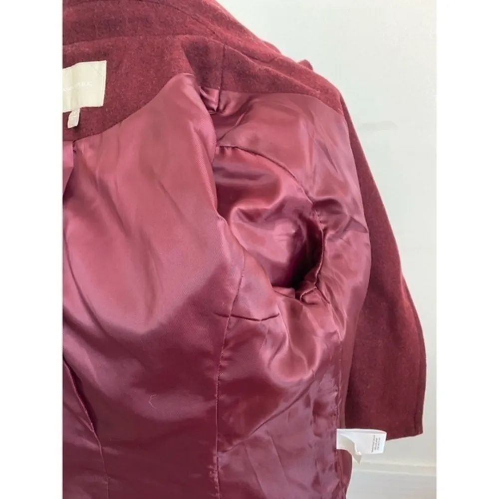 Banana Republic • Burgundy Wool Pea Coat - Image 36