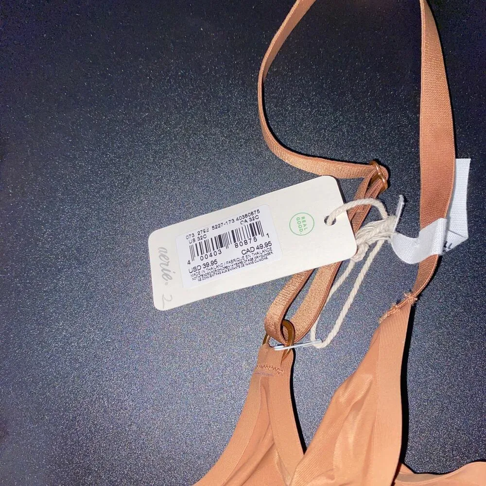 New NWT Aerie Smoothez Tan Brown Mesh Unlined Balconette Bra Women's Size 32C - Image 7