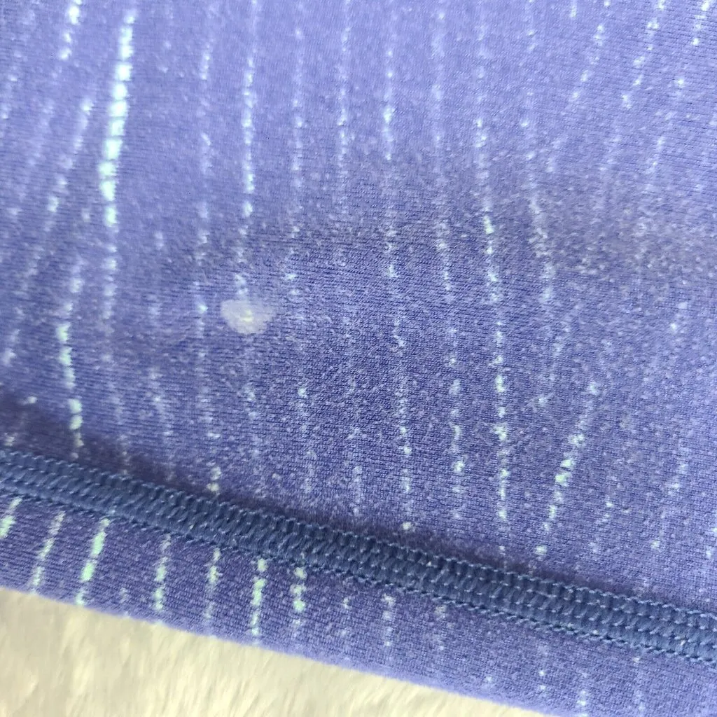 Nike‎ Running Dri-Fit Leggings Women's Size S Indigo and Teal Striped Stretch - Image 2