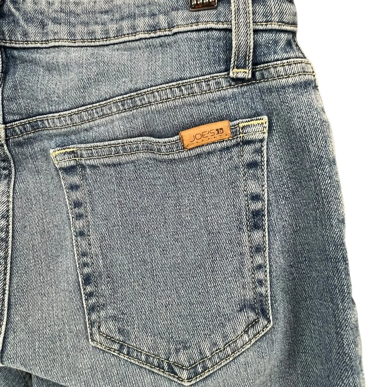 Joes Icon Ankle Sigourney Jeans Womens 28 Blue Dip Dye Skinny Stretch Boho Chic - Image 7