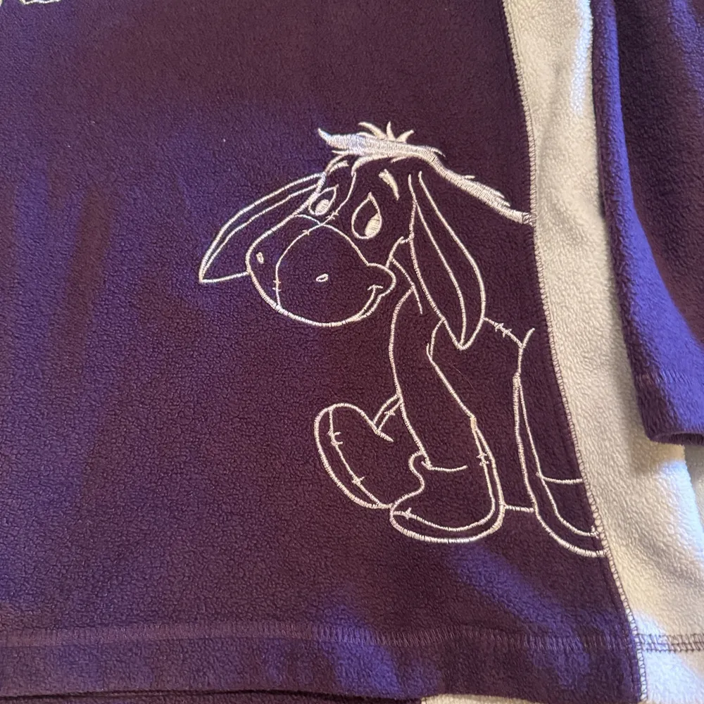 Disney Eeyore Sweatshirt Womens 22/24W Purple Fleece 1/4 Zip Pullover Sweater 3X - Image 2