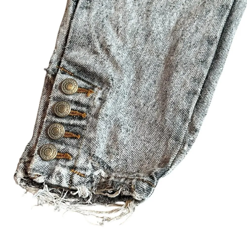 Jordace Retro Vintage 1990s Straight Leg Jeans Pants Logo Distressed Size 28 - Image 3