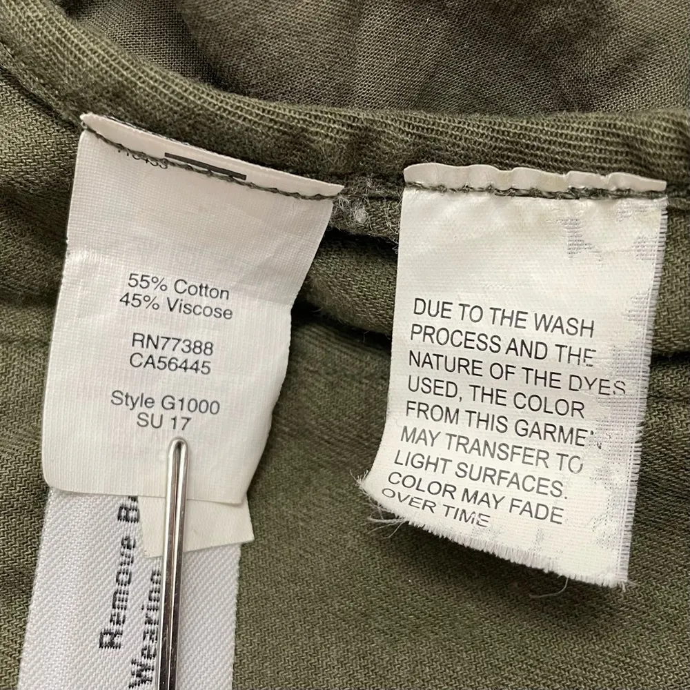 Madewell Classic Pull-On Cotton Shorts Olive Green Women’s Size XS Extra Small - Image 8