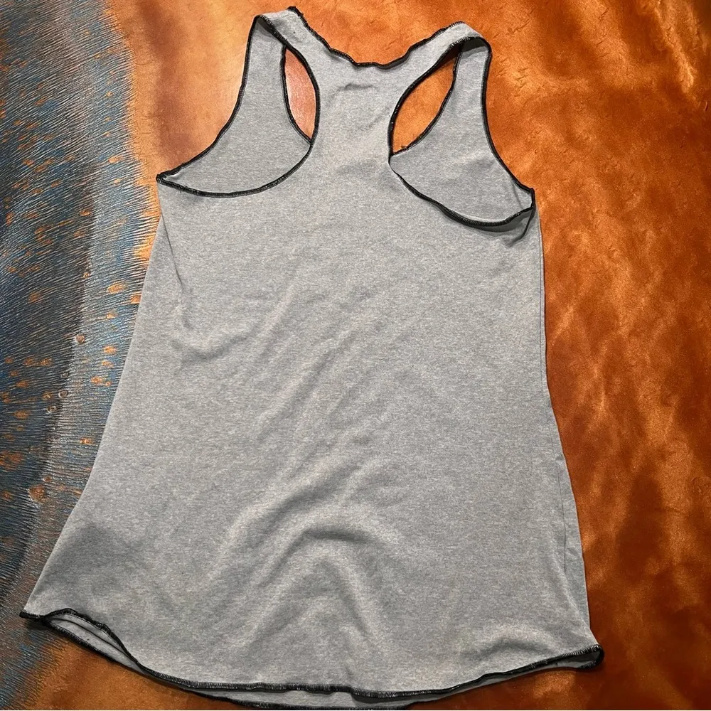North Face Gray Racer Back Tank Top Work for it Mountain Works XS - Image 3