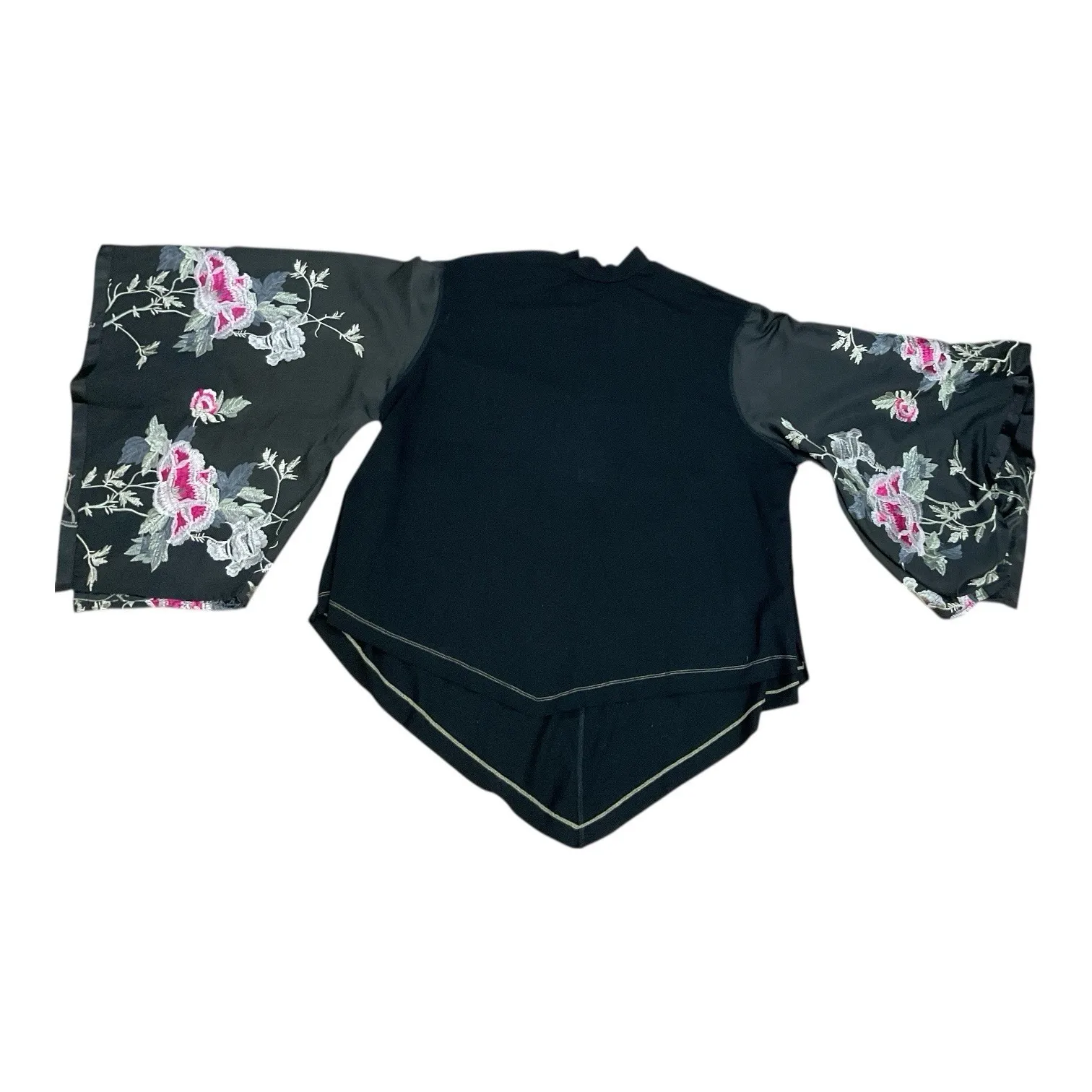 Free People Sydney Tuesday Embroidered Floral Kimono Tunic Top XS Oversized - Image 6