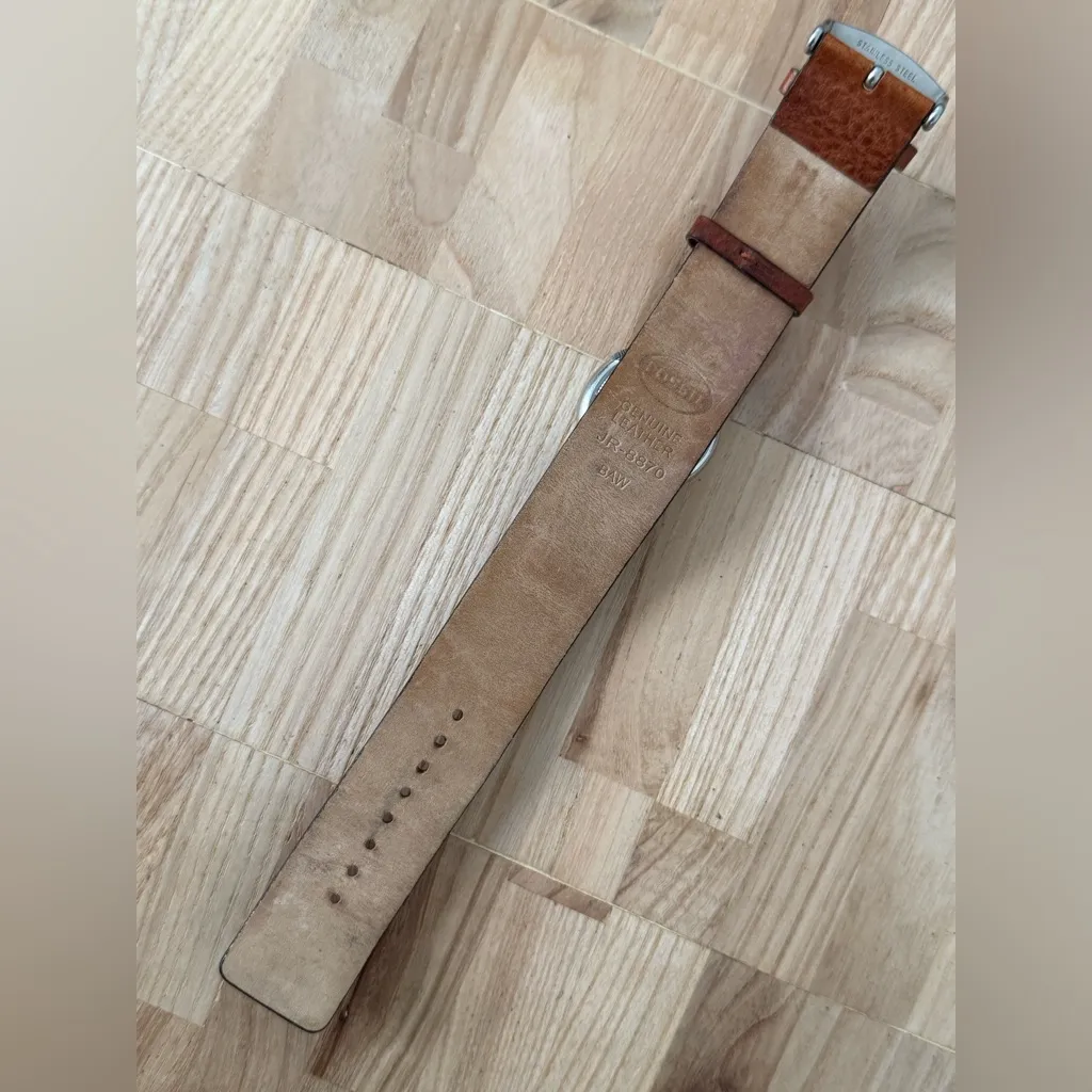 Swiss Army Rare Vintage Ladies Watch Stainless Case Fossil Leather Strap Date Brown - Image 11