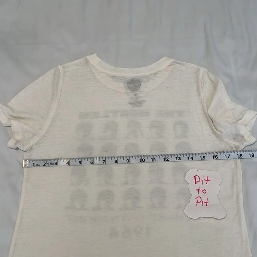 The Beatles szM Cream Graphic “A hard days night” 1964 graphic T - Image 5