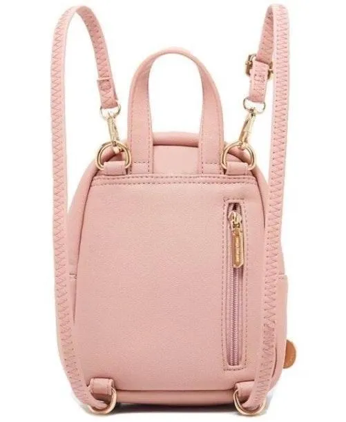 Women Mini Backpack PU Leather Pink - Image 4