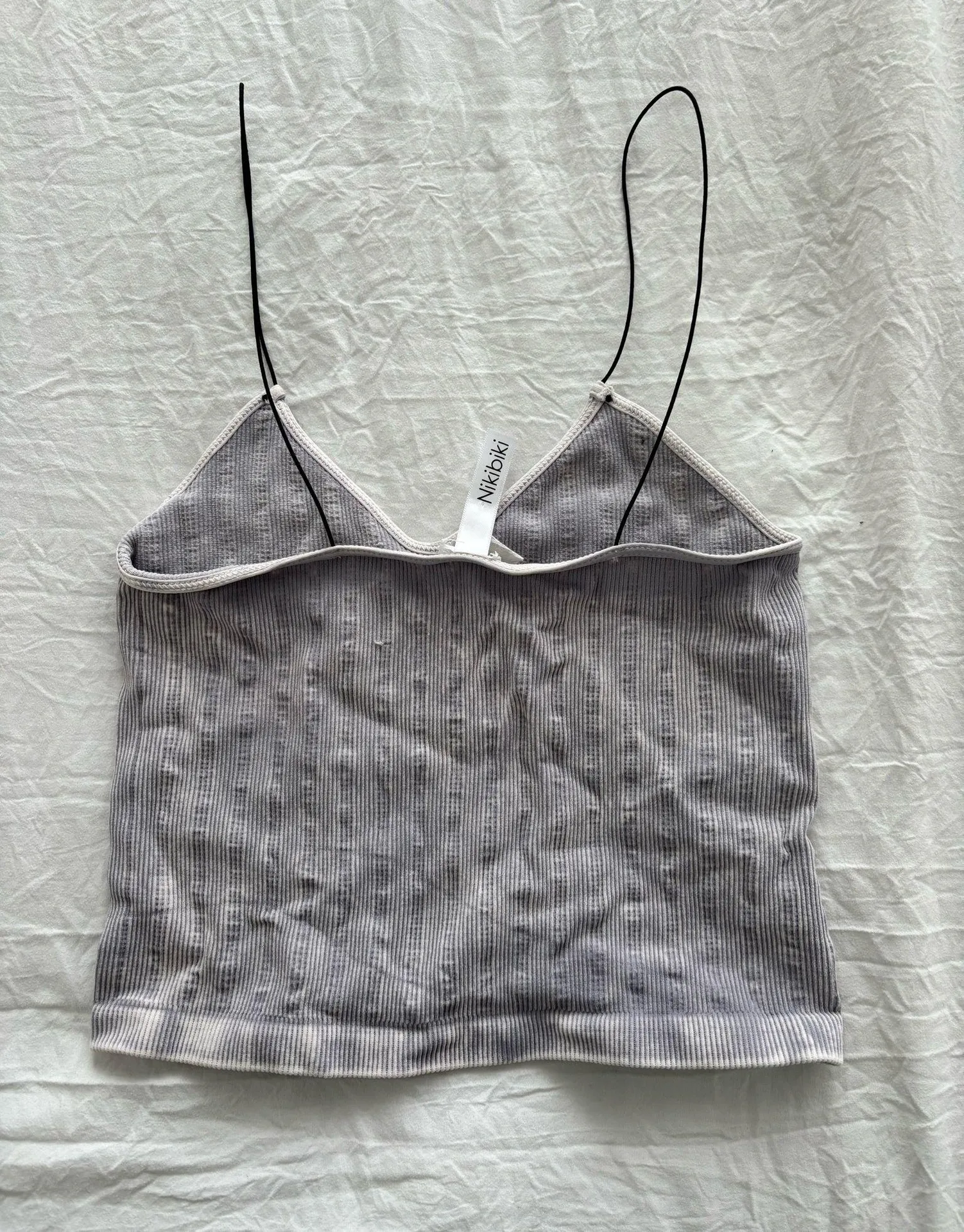Nikibiki Gray String Tank Top - Image 2
