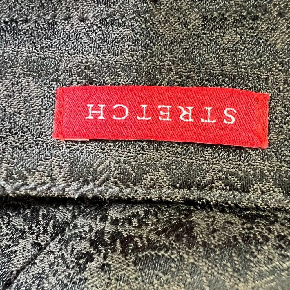 A Line Anne Klein Stretch Size 12 Brown Flare Leg Dress Slacks with Lion… - Image 10