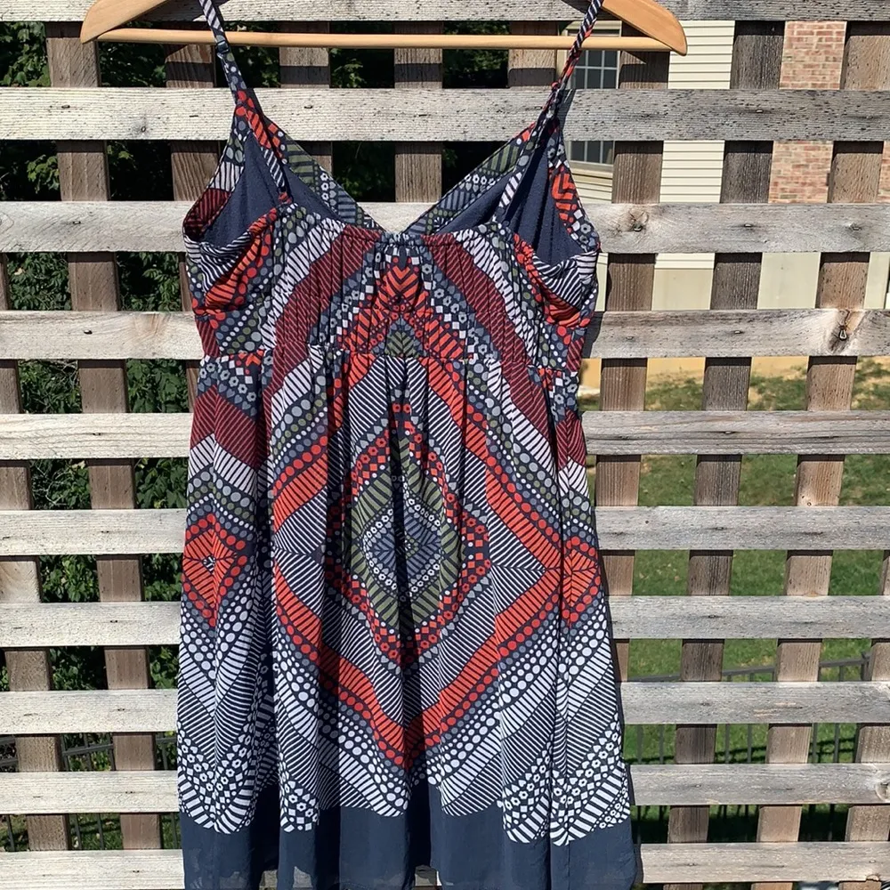 fully lined Geometric Print Dress - Image 4