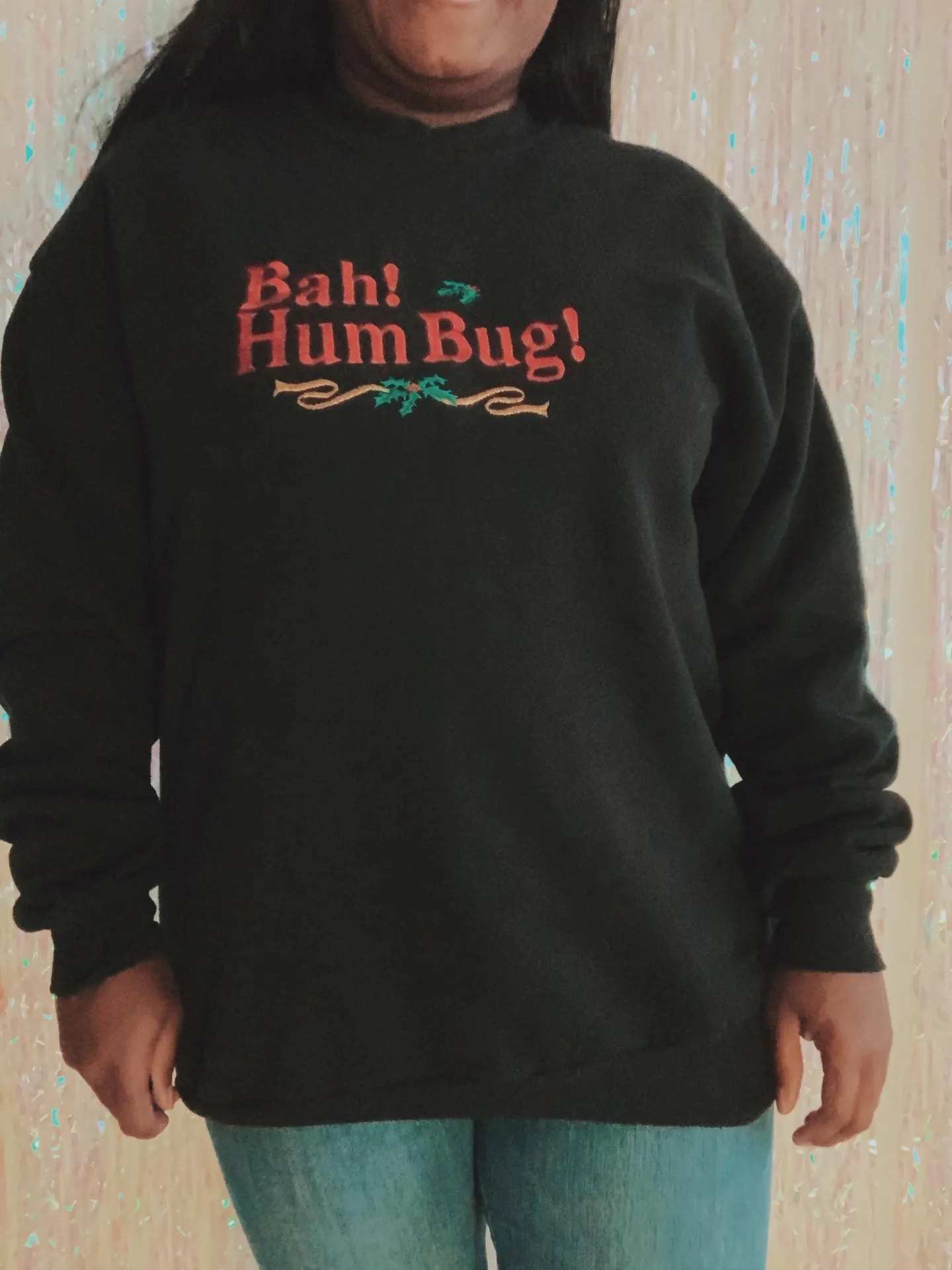 Vintage Bah Hum Bug Sweatshirt Size XL - Image 4