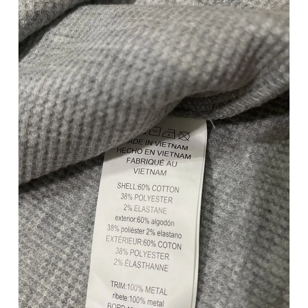 Michael Kors Shirt Cowl Neck Waffle Knit Heather Gray Womens XL Shirt w/Gift Tag - Image 5